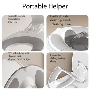 Siège de toilette pliable simple pour enfants, portable et compact pour la maison, universel pour garçons et filles, siège d'apprentissage de la propreté antidérapant - Product Image 6