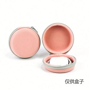 Étui pour écouteurs en EVA de forme ronde personnalisée, petit format, portable, pour voyage, pochette pour écouteurs en EVA rose, mignon, étui pour câble de chargeur USB en EVA - Product Image 2