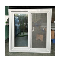 Ventanas Corredizas de PVC/Vinilo con Doble Vidrio Resistentes a Huracanes Zhiyi Modernas 37x38 para Viviendas, Apartamentos y Casas Grandes