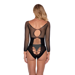 Offre Spéciale résille Bikini hauts noir évider body femmes Sexy sous-vêtements sans entrejambe bas de corps Lingerie <span class=keywords><strong>Femme</strong></span> - Product Image 6