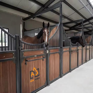 유럽 스타일 경제적 인 경량 용접 도어 아연 도금 표준 검은 대나무 말 마구간 아름답고 내구성 - Product Image 1