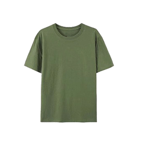 T-shirts pour hommes en coton pur 180G en gros, T-shirts amples à manches courtes en coton peigné grandes tailles avec différents styles - Product Image 3