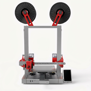 Imprimante 3D à double axe Z semi-automatique, machine d'impression FDM avec plateau chauffant, nivellement automatique, double extrudeur pour le prototypage - Product Image 1