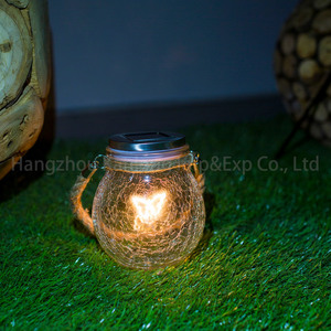 Nouveau papillon lune coeur amour à l'intérieur simulé fissure boule bocal en verre suspendu panneau solaire lumière de <span class=keywords><strong>jardin</strong></span> - Product Image 6