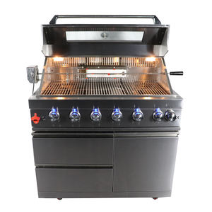 Barbecue à gaz de cuisine extérieure à <span class=keywords><strong>6</strong></span> brûleurs en acier inoxydable pour fête à la maison avec rôtissoire à poulet - Product Image 3