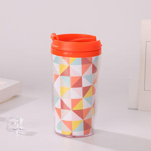 Reclame 14 Oz Diy Papier Print Insert Plastic Cup Foto Reismok Met Flip Top - Product Image 4