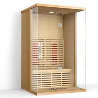 Sauna de Infrarrojos Lejanos de Madera de Hemlock para 2 Personas con Calor de Espectro Completo para el Hogar - ¡Gran Oferta!