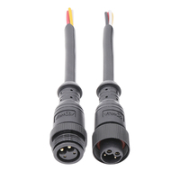 Système de contrôleur d'éclairage d'élevage de bétail faisceau de câbles LED M16 connecteur de câble mâle femelle 2 + 2Pin connecteur PVC IP65