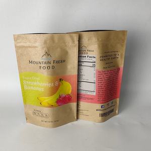 Custom Printed Eco-Friendly 100% Compostable Ziplock Kraft Paper Dried Food Nuts <b>Packaging</b> <b>Biodegradable</b> Stand up Pouch - Product Image 4