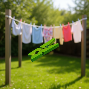 Ilan Mollette in Legno 2,5 Cm Verdi 25 Pezzi per Asciugare Indumenti - Product Image 3