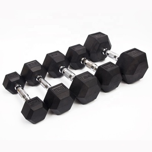Custom <strong>40kg</strong> Hex Rubber <strong>Dumbell</strong> From China - Product Image 1