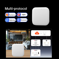 SIXWGH Gateway Multimodo WiFi Zigbee de 2.4GHz, Hub Tipo C con Control Tuya Smart Life, 128 Nodos para Sistema de Hogar Inteligente
