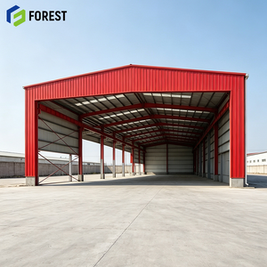 Hangar d'entreposage à ossature métallique clé en main, durable, à côtés ouverts, grande portée, pour équipements industriels lourds - Product Image 1