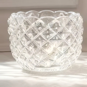Porte-bougie moderne en verre doré avec motif de feuille gravé, résistant à la chaleur, décoration d'intérieur - Product Image 6