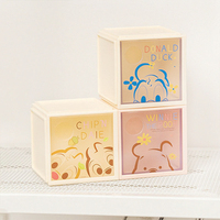 Organizador de escritorio apilable de color claro con temática de dibujos animados personalizado Cajón de oficina Caja de almacenamiento