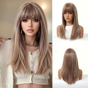 วิกผมเต็มศีรษะสำหรับ<span class=keywords><strong>ผู้</strong></span><span class=keywords><strong>หญิง</strong></span> <span class=keywords><strong>ผม</strong></span>ยาวตรงดูเป็นธรรมชาติ พร้อมการตัดผมยาวระดับไหปลาร้าแบบหลายชั้น และหน้าม้า<span class=keywords><strong>ทรง</strong></span>บลันท์ที่ช่วยลดอายุ - Product Image 6