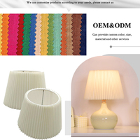 Abat-jour plissé en tissu écologique minimaliste pour lampe de chevet de chambre à coucher, haute transparence, style vintage pour salon et salle à manger