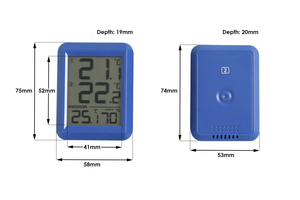 <strong>Digital</strong> Portable Refrigerator Thermometer with Dual <strong>Sensor</strong> LCD Display for Fridge Temperature Gauge and Cold Storage Monitor Use - Product Image 4