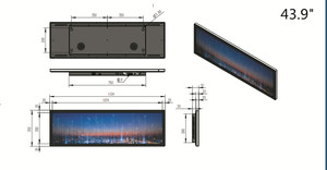 หน้าจอ LCD ขนาด43.9นิ้ว1920X540 3840x1080สำหรับ<span class=keywords><strong>ใช้</strong></span><span class=keywords><strong>ใน</strong></span>อาคารชั้นวางของในร้านค้าปลีก - Product Image 6