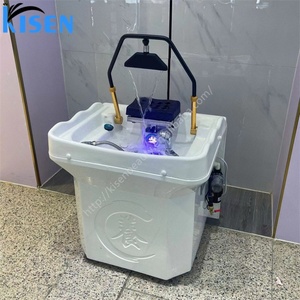 KISEN Nouveau Design Bac de lavage de tête multifonctionnel avec douche cascade et circulation d'eau pour le soin et le nettoyage capillaire - Product Image 2