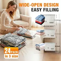 Sacs de rangement sous vide pliables écologiques en gros avec pompe manuelle pour compression et gain de place pour l'organisation des vêtements dans les valises