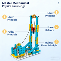 Bloques de Construcción de Plástico Educativos STEM al por Mayor, Juego de Juguetes de Robot de Codificación Mecánica con Engranajes Creativos DIY para Niños, Regalo