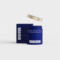 Bocaux à vis bleus mats effet doux au toucher pour compléments alimentaires avec boîtes – Emballage de luxe pour pilules, capsules et bonbons gélifiés pour soins de santé – 150-250 ml