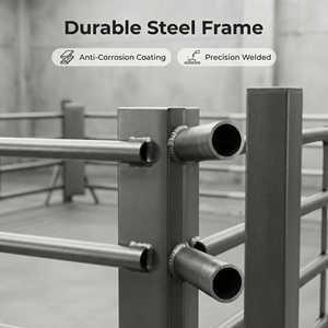 Ring <span class=keywords><strong>de</strong></span> Boxeo Plegable <span class=keywords><strong>de</strong></span> 4x4m con Logotipo Personalizado, <span class=keywords><strong>de</strong></span> Alta Calidad, Acero Resistente, Cuero PVC, Profesional para Boxeo, MMA, <span class=keywords><strong>Muay</strong></span> <span class=keywords><strong>Thai</strong></span>, UFC - Product Image 3