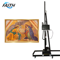 Mesin Cetak Dinding Efek 3D Faith Cheap, Harga Terjangkau, Pencetakan Vertikal