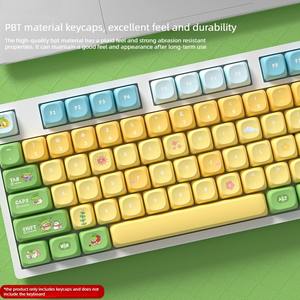 คีย์แคป <span class=keywords><strong>Little</strong></span> Vegetables Chicken โปรไฟล์ MOA วัสดุ PBT พิมพ์ลาย 5 ด้านด้วยเทคนิค Dye Sublimation 120 ปุ่ม ชุดคีย์แคปการ์ตูนน่ารักสำหรับคีย์บอร์ด DIY แบบกำหนดเอง - Product Image 3