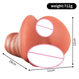 Enkelkanaals mannelijke masturbatie cup realistische mond vagina pocket pussy 3D zacht rubber seksspeeltje voor mannen masturbatie - Product Image 3