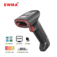 Pemindai Kode Batang 2D DS200 USB CMOS Pembaca Kode QR PDF417 640x480 Pemindai POS Genggam Hitam