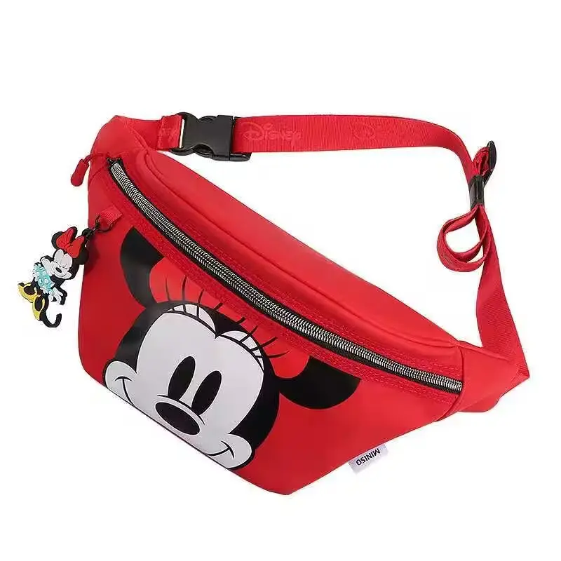 DICHOS Sacs de taille unisexe en nylon Mickey Donald Duck Fanny Pack avec fermeture à glissière Conception de dessin animé mignon pour les enfants de la maternelle