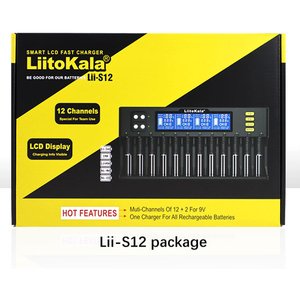 <span class=keywords><strong>Cargador</strong></span> <span class=keywords><strong>de</strong></span> Baterías LiitoKala Lii-S12 9V con Pantalla LCD y 12 Ranuras para Baterías NiMH/<span class=keywords><strong>Cd</strong></span> <span class=keywords><strong>de</strong></span> 3.8V, 3.2V, 3.7V, 18650, 26650, 26700, AA, AAA - Product Image 6
