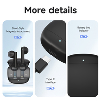 Earbud T9 Tws nirkabel, earphone Gaming T9 Led Bluetooth tahan air