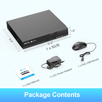 Enregistreur vidéo réseau PoE 8 canaux 12MP OEM ODM, 1 SATA jusqu'à 10 To, accès à distance et enregistrement 24h/24 et 7j/7 pour système de vidéosurveillance domestique