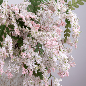 Fleurs artificielles de locustier, branche unique, haute simulation, en plastique et soie, fleurs séchées pour décorations de mariage - Product Image 3