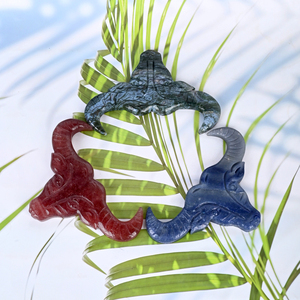 Sculptures en pierre naturelle de guérison en gros : Têtes de taureau en améthyste et sculptures en cristal de quartz fraise pour la décoration - Product Image 3