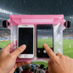 <strong>Waterproof</strong> PVC Sports Phone Pouch Fanny Pack <strong>Floating</strong> Dry <strong>Bag</strong> 3 Layers Sealing Swimming <strong>Bag</strong> Large Size Waist <strong>Bag</strong> Underwater - Product Image 1