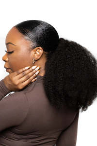Coletas <span class=keywords><strong>de</strong></span> cabello humano 4B 4c Afro Kinky Curly Cordón Wrap Around Ponytail Cabello humano virgen Kinky Curly Ponytail - Product Image 4