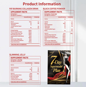 Programa 3 en 1 para Pérdida de Grasa y Moldeamiento Corporal en <span class=keywords><strong>7</strong></span> Días, Bebida de Colágeno, Gelatina Adelgazante, Café en Polvo con Extracto de Frijol Blanco - Product Image 6