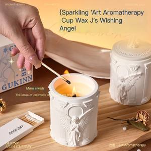 Bougie d'aromathérapie en gypse faite à la main en cire de soja, cadeau d'anniversaire, bougie d'aromathérapie d'intérieur - Product Image 1