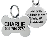 Kunden spezifische Form Hunde marke Namensschild Haustier ID Tag Personal isierte Laser gravur Aluminium Blank Sublimation Hunde marken