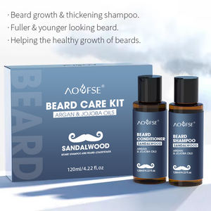 Nettoie en profondeur en douceur Hydrate Barbe Shampooing Moustache Adoucissant Barbe Toilettage <span class=keywords><strong>Kit</strong></span> Naturel - Product Image 2