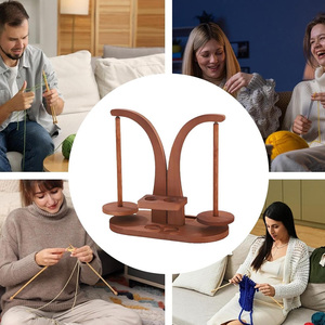 Rouleau à fil à double axe magnétique |   <span class=keywords><strong>Enrouleur</strong></span> <span class=keywords><strong>de</strong></span> fil en bois pour hommes et femmes, pour le crochet, le travail manuel, le tressage, l'artisanat, la maison, l'intérieur - Product Image 5