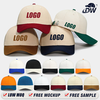 Gorra de Béisbol Estructurada de 6 Paneles con Logotipo Bordado en 3D Personalizado de Dos Colores, MOQ Bajo, Gorra Deportiva al por Mayor OEM