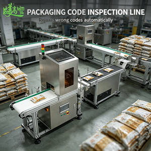 Équipement d'inspection visuelle commandé par écran tactile, vérification du code d'impression sur les sachets alimentaires, équipement de tri automatique des produits défectueux - Product Image 1
