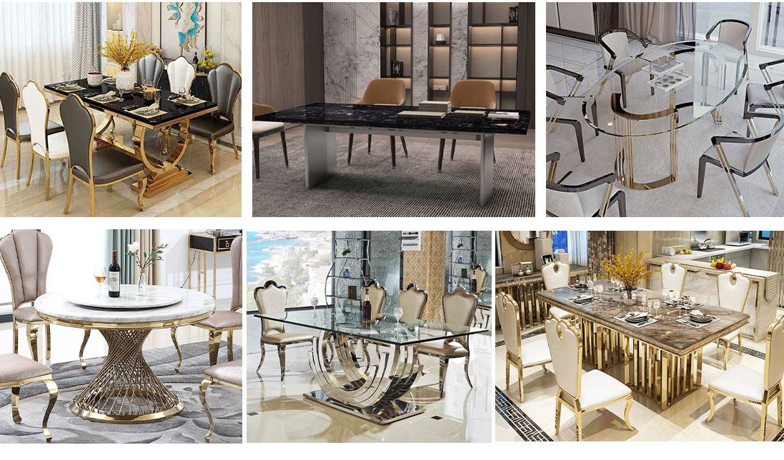 Modern Marble Round Dinning Table With and 12 Chairs Oak Wood