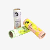 Cylindre en carton recyclé écologique personnalisé produits cosmétiques baume à lèvres tube en papier bouteille de parfum emballage boîte