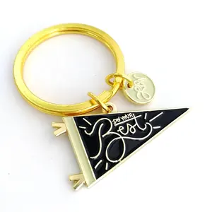 부드러운 에나멜로 멋진 개인화 된 귀여운 소녀 열쇠 고리 사용자 정의 2 피스 열쇠 고리